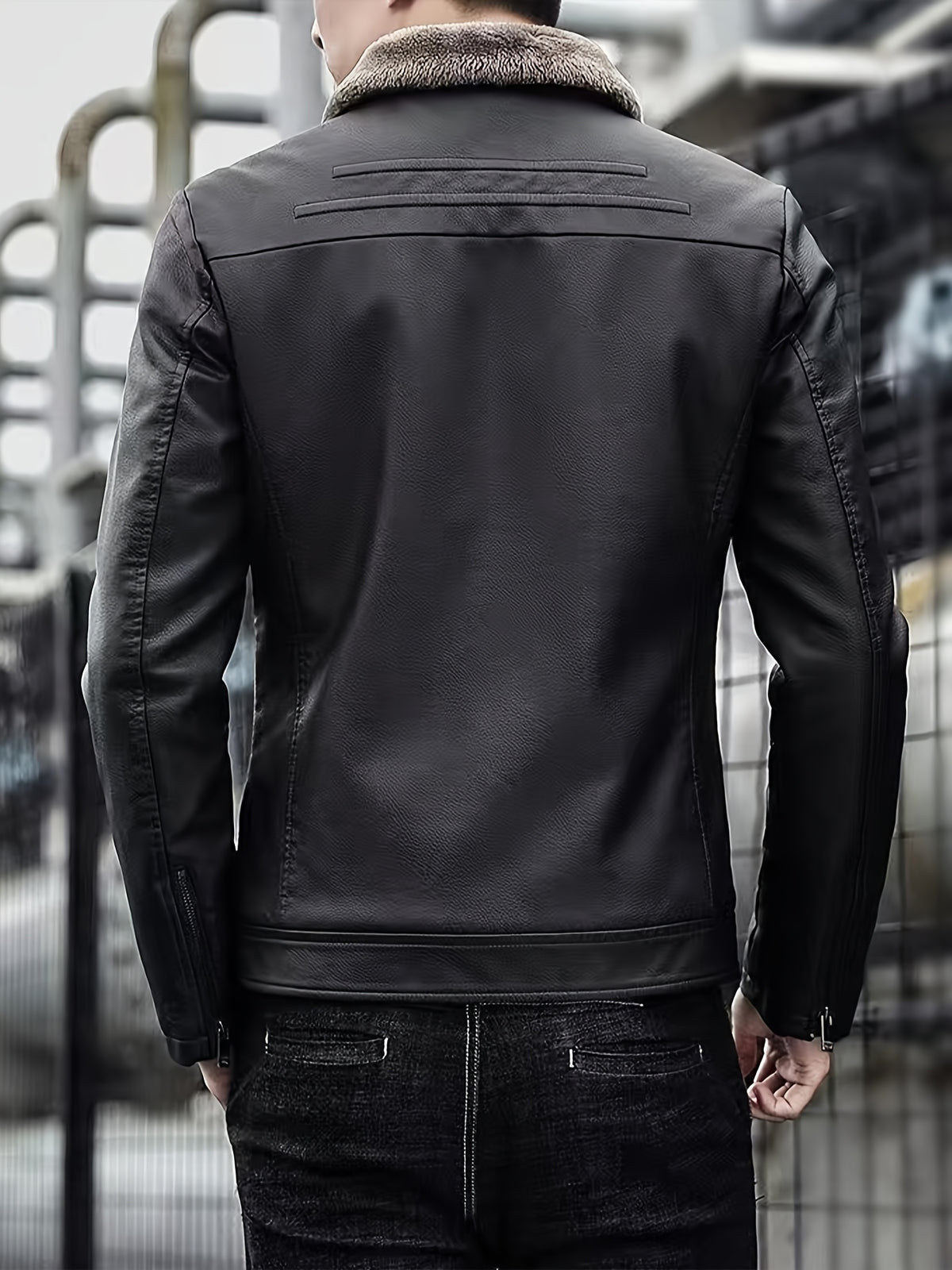 Veste pour homme, à revers, col montant