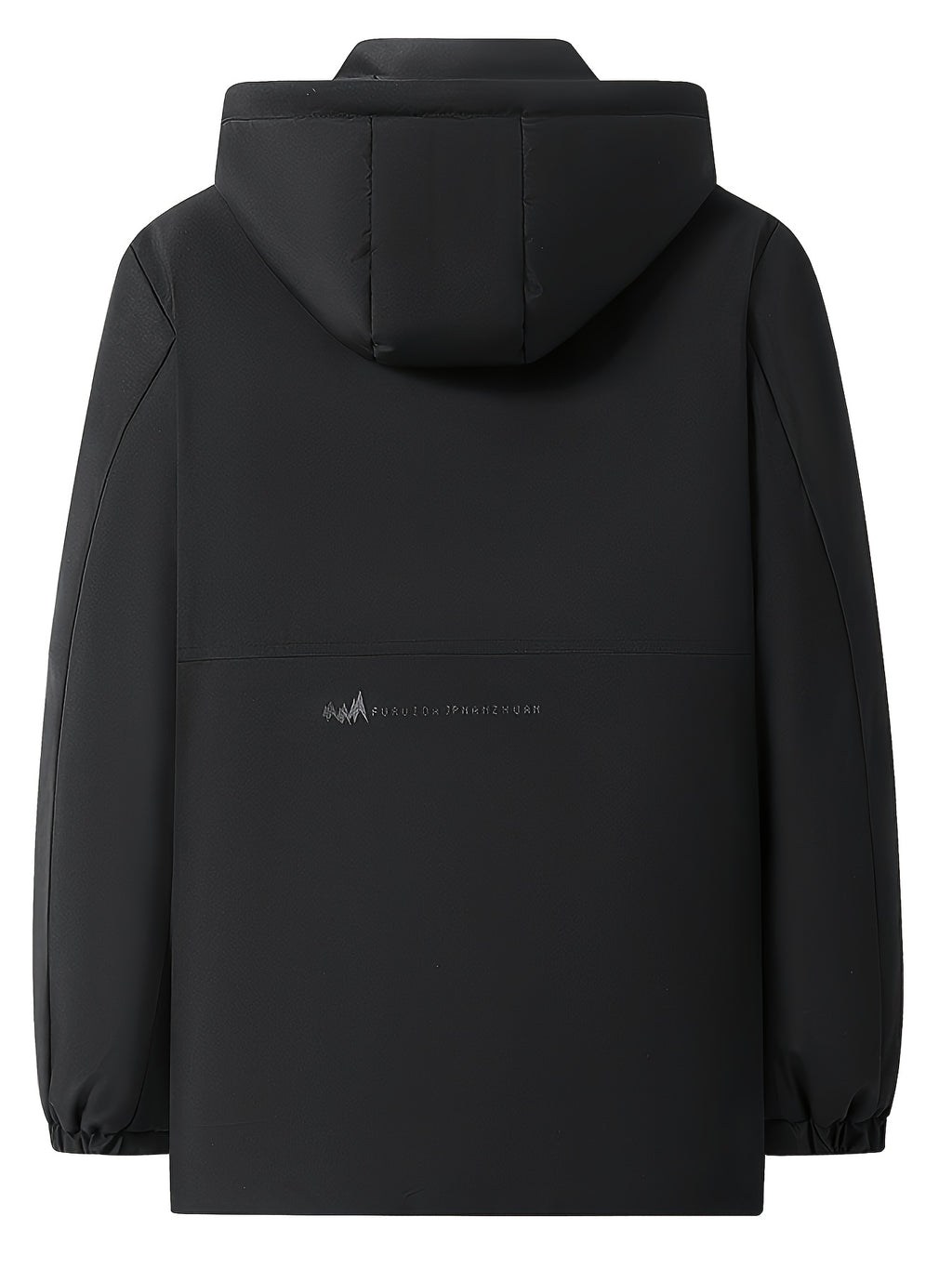 Manteau long pour homme, grandes tailles, à capuche