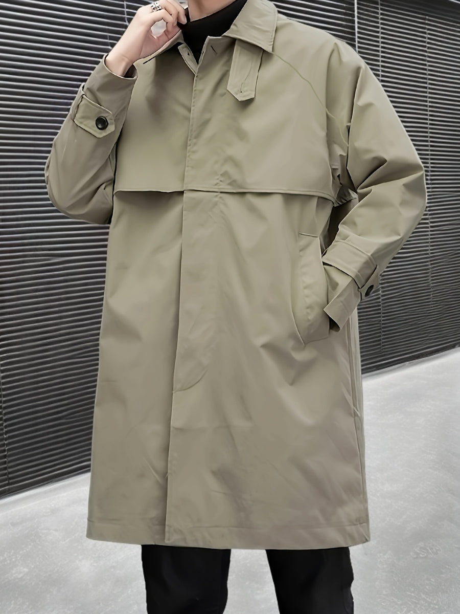 Trench mi-long, à revers, kaki, photo 13