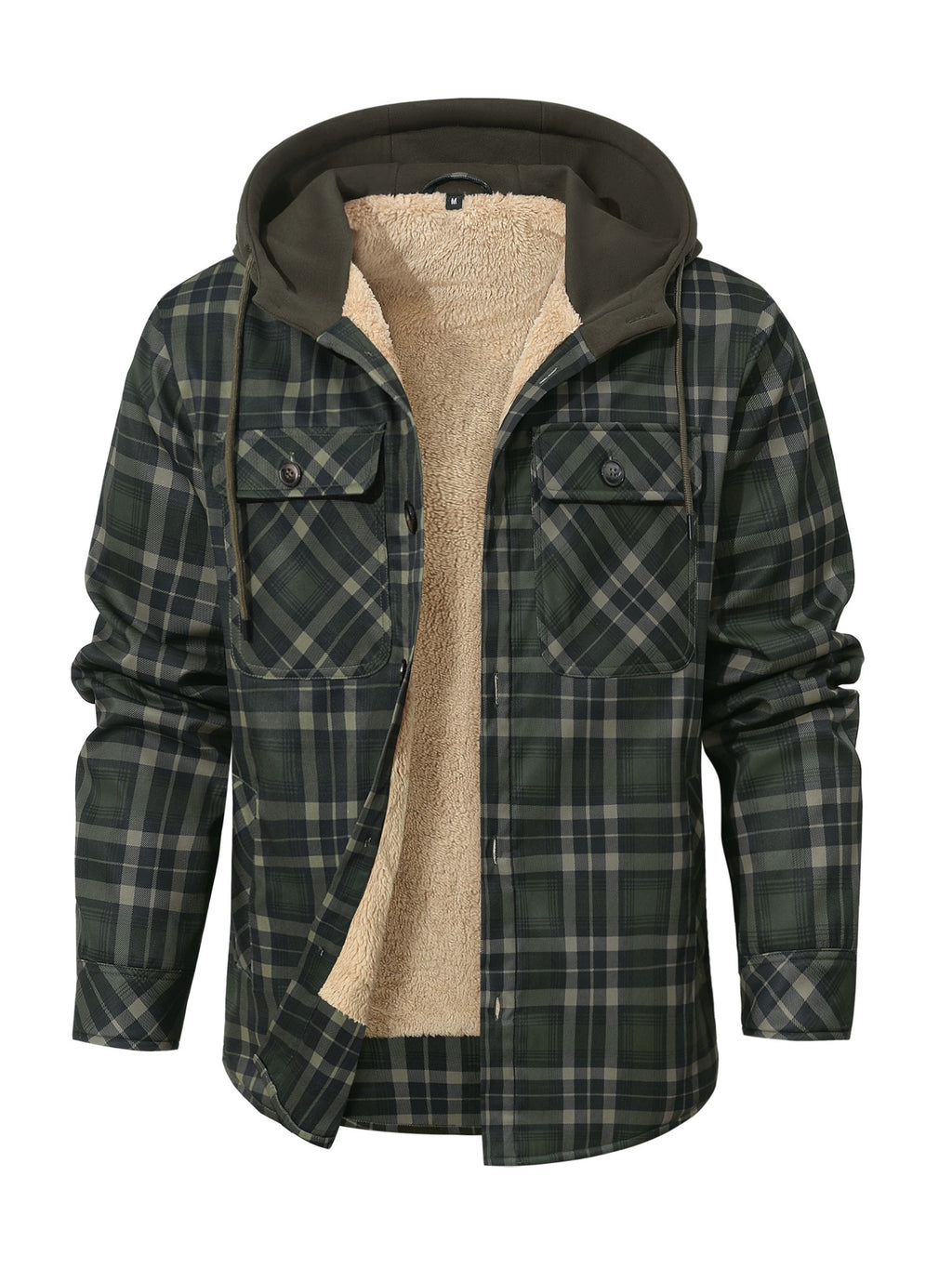 Veste pour homme, patchwork, à capuche, noir