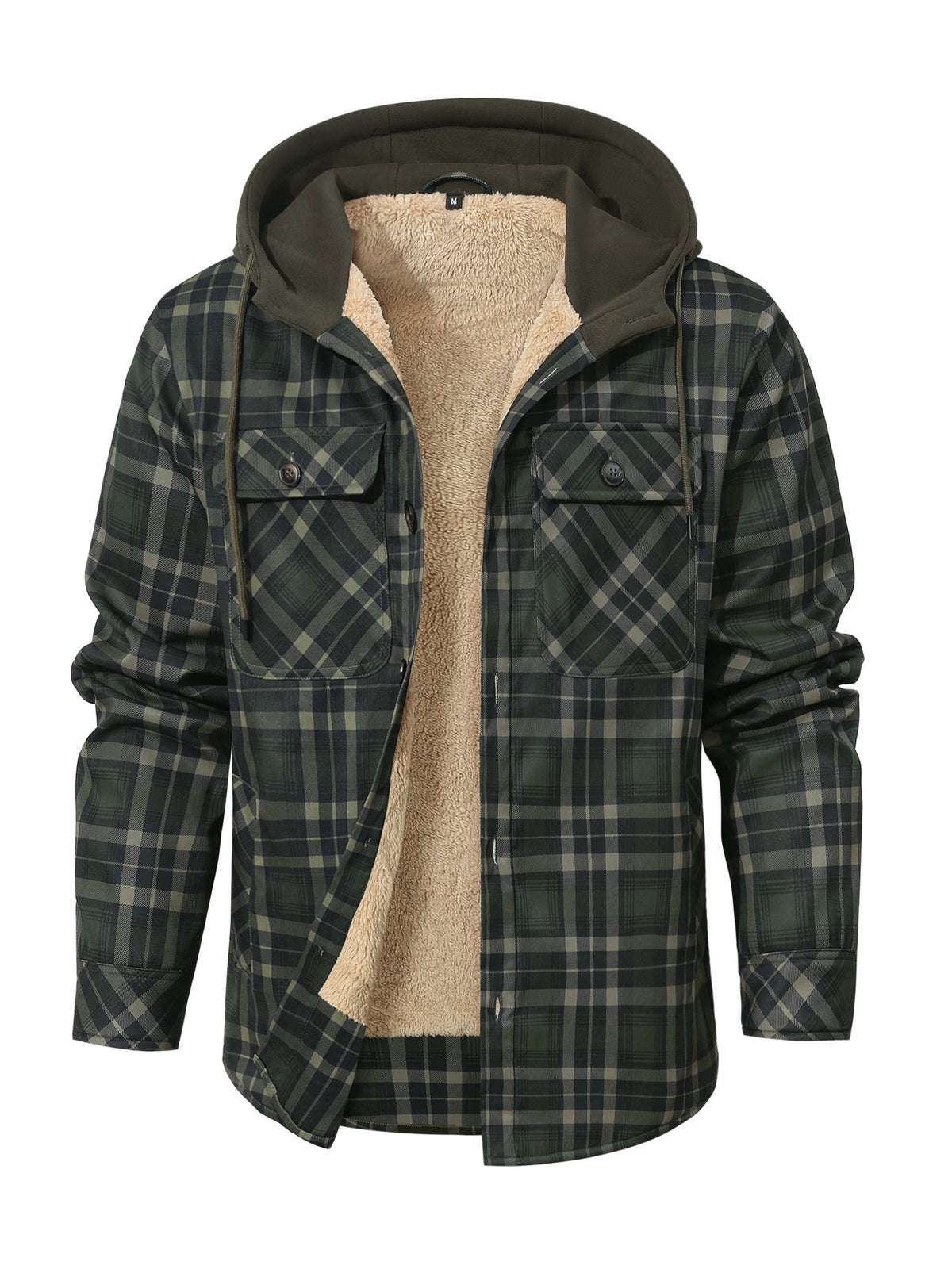 Veste pour homme, patchwork, à capuche, noir
