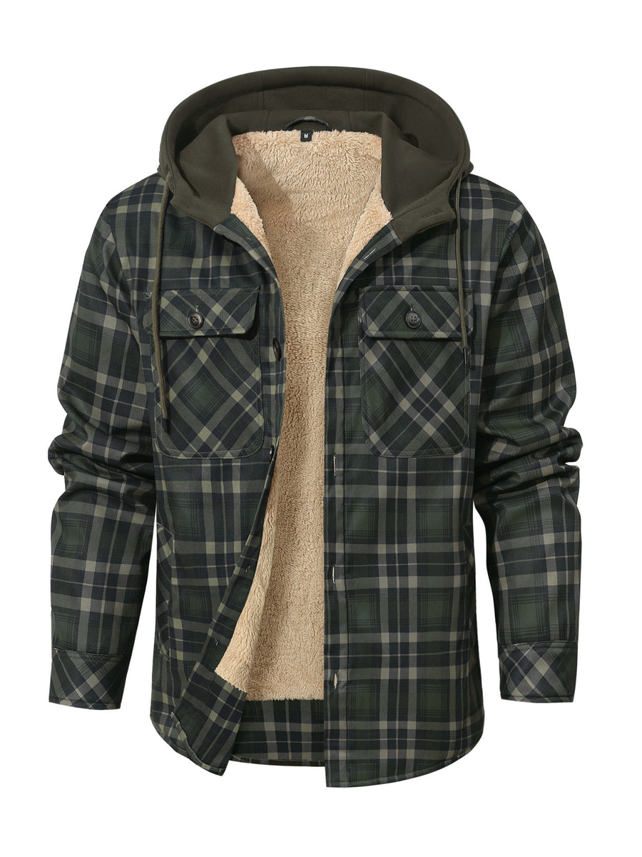 Veste, patchwork, à capuche, noir, photo 22