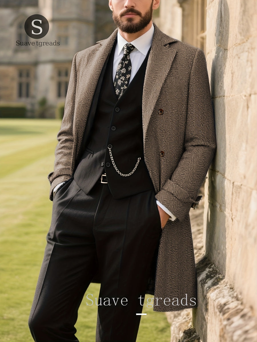 Manteau, à revers, motif rayé, détail du vêtement