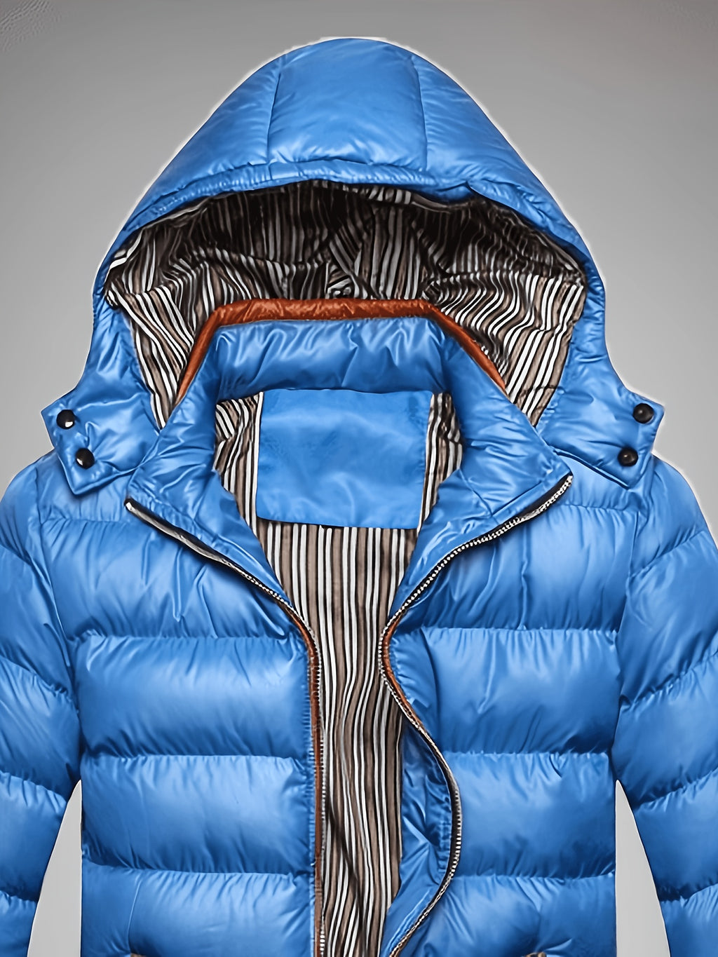 Manteau pour homme, à capuche, brun jaunâtre