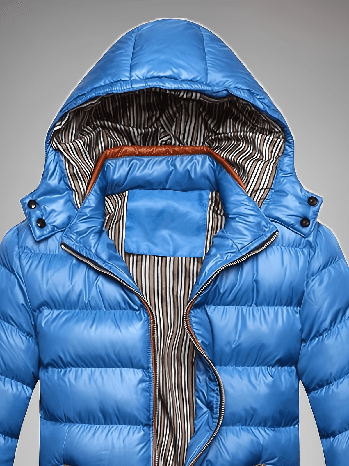 Manteau pour homme, à capuche, brun jaunâtre
