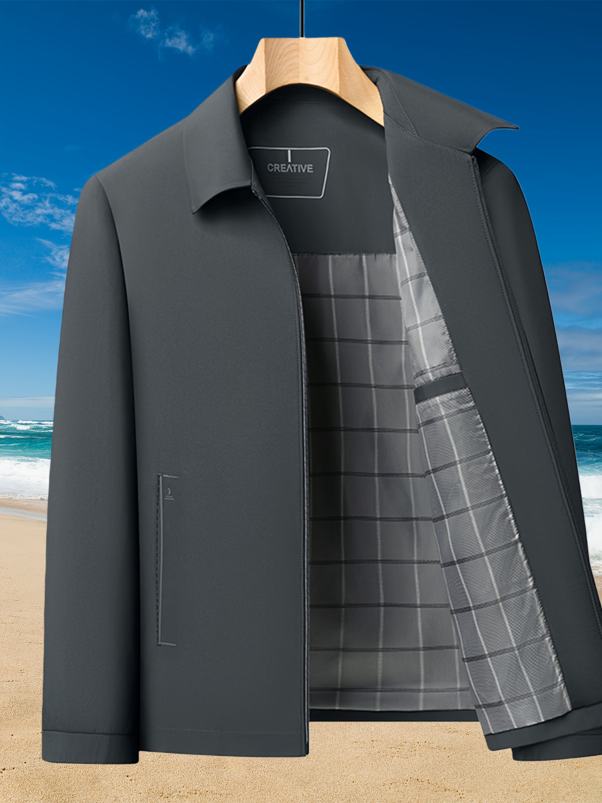 Veste pour homme, à revers, jd1008 xing - 407 noir