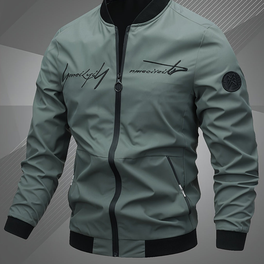 Veste, zone grise, coloris vert fougère
