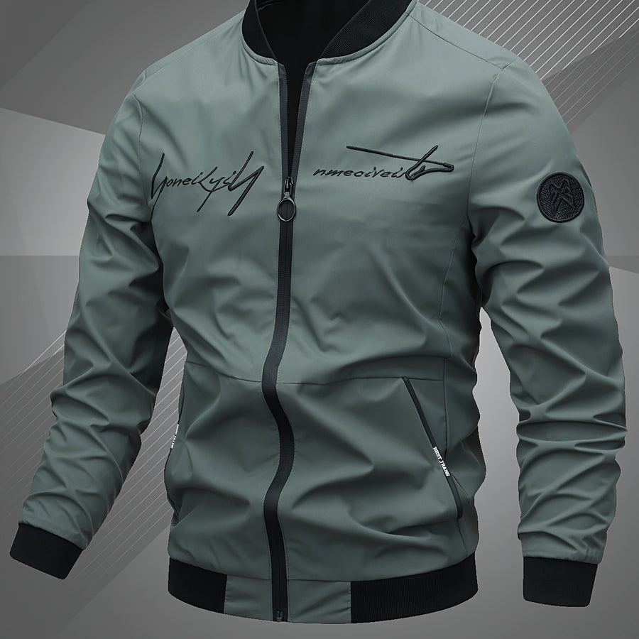 Veste, zone grise, coloris vert fougère
