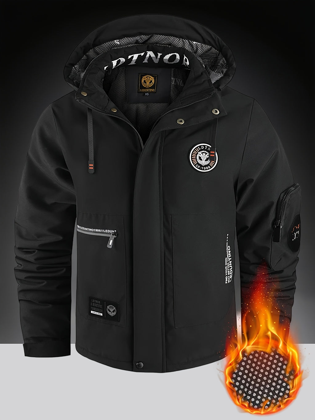 Veste pour homme, à capuche, blanc