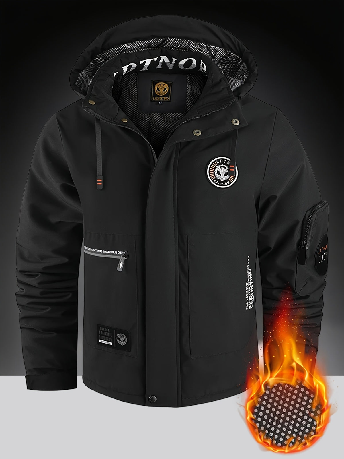 Veste pour homme, à capuche, blanc