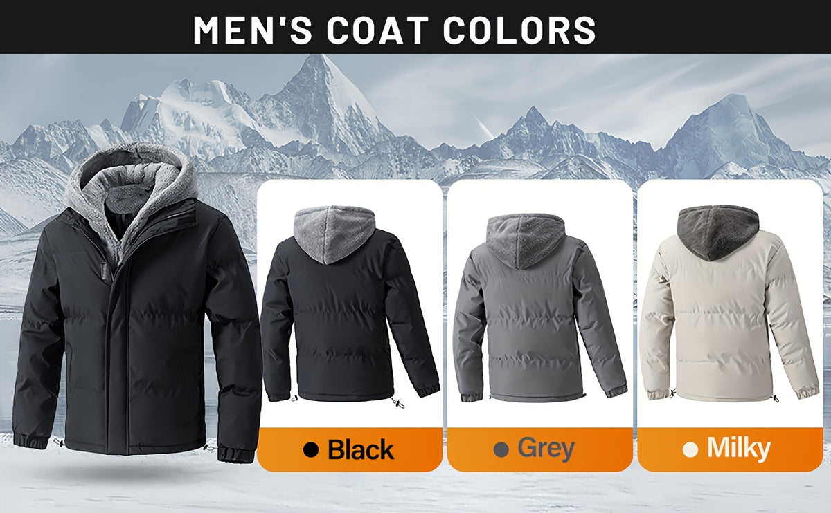 Veste matelassée pour homme, coupe-vent, à capuche, blanc