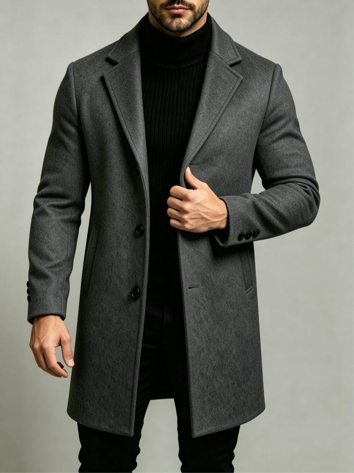 Trench pour homme, à revers, modele 9