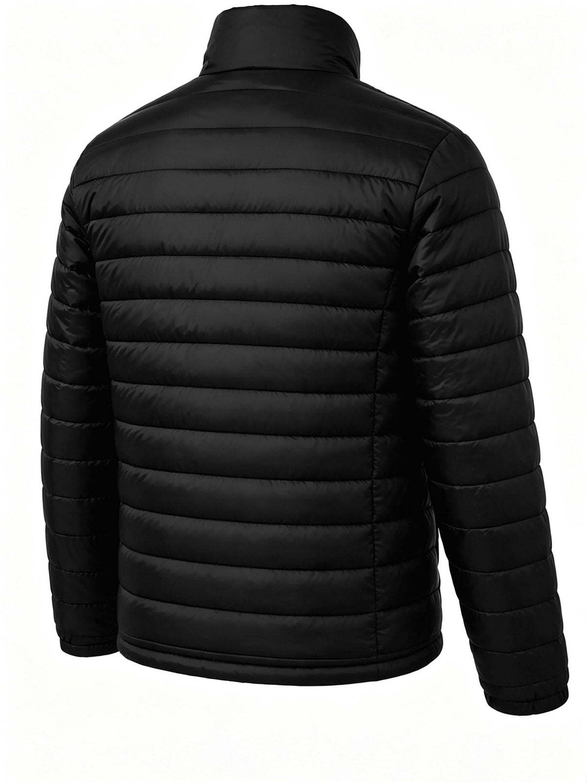 Manteau matelassé pour homme, à col montant, bleu marine