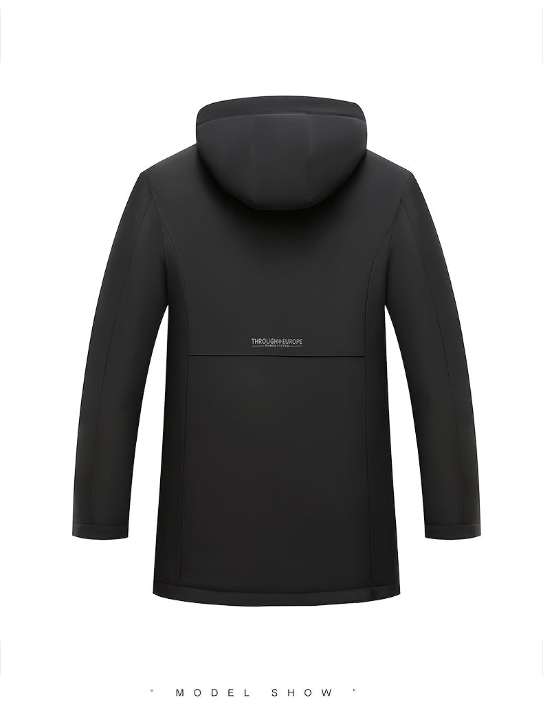 Veste long pour homme, à capuche, bleu