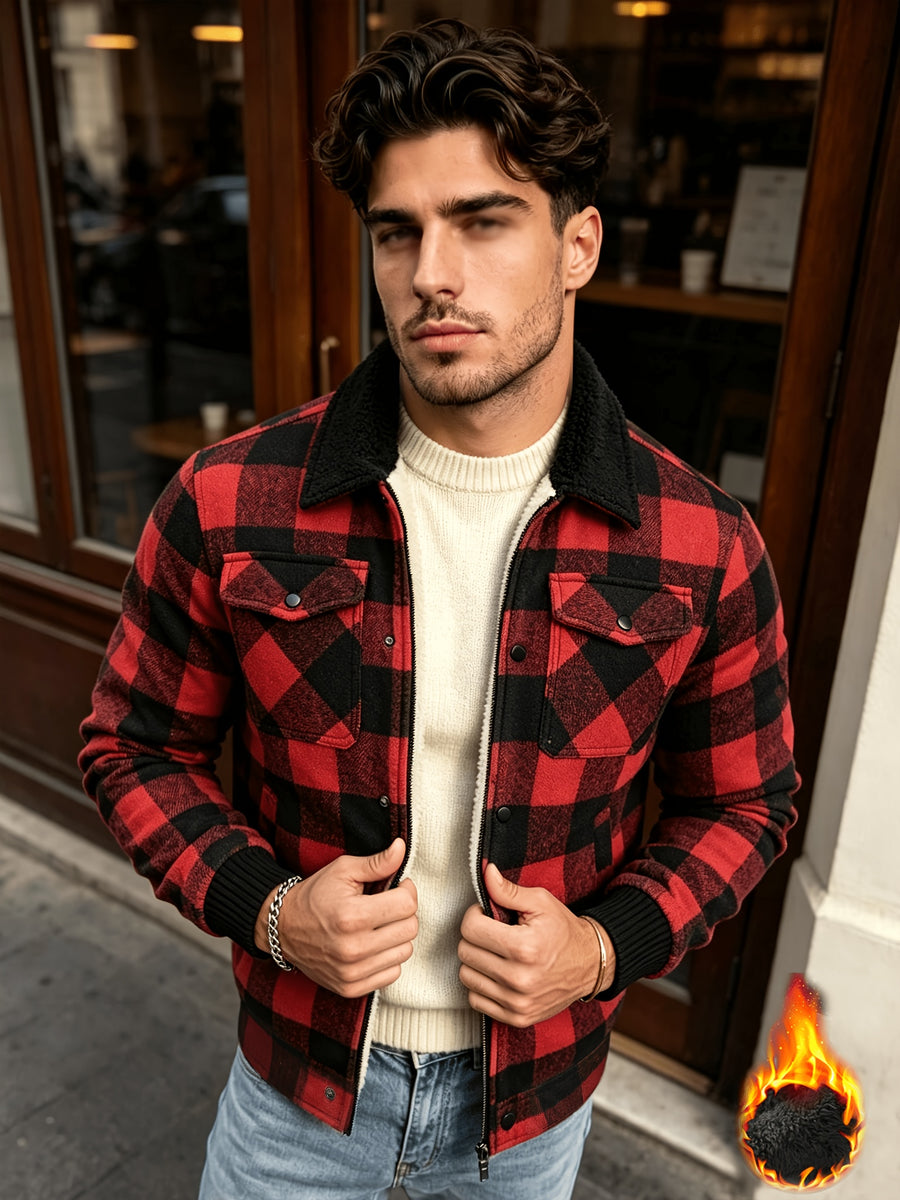 Veste, patchwork, à revers