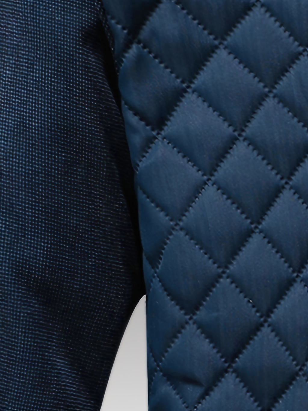 Veste matelassée pour homme, patchwork, à col montant