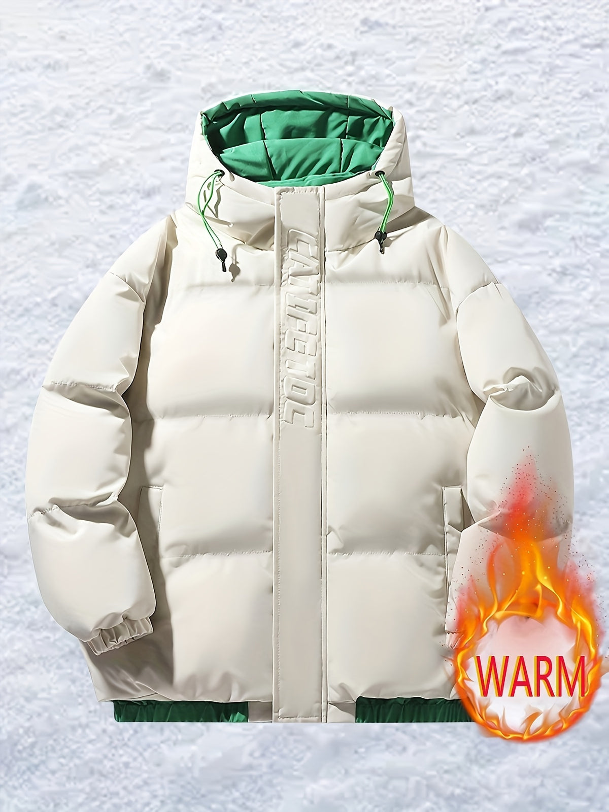 Manteau matelassé pour homme, coupe-vent, à capuche, bleu argile