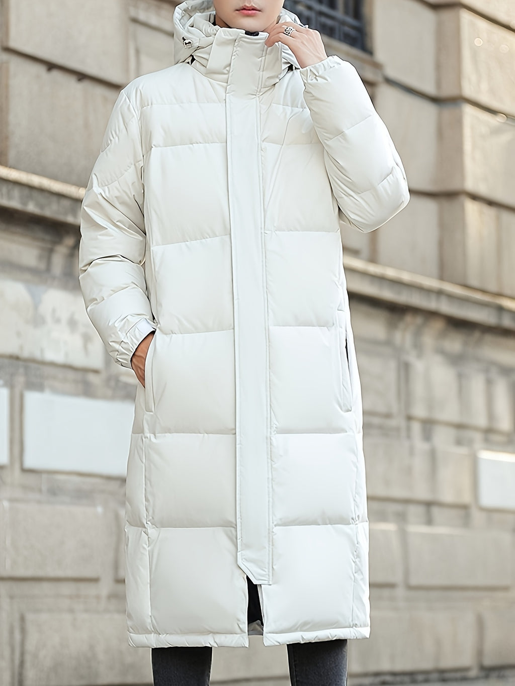 Manteau matelassé pour homme, à capuche, modele 4