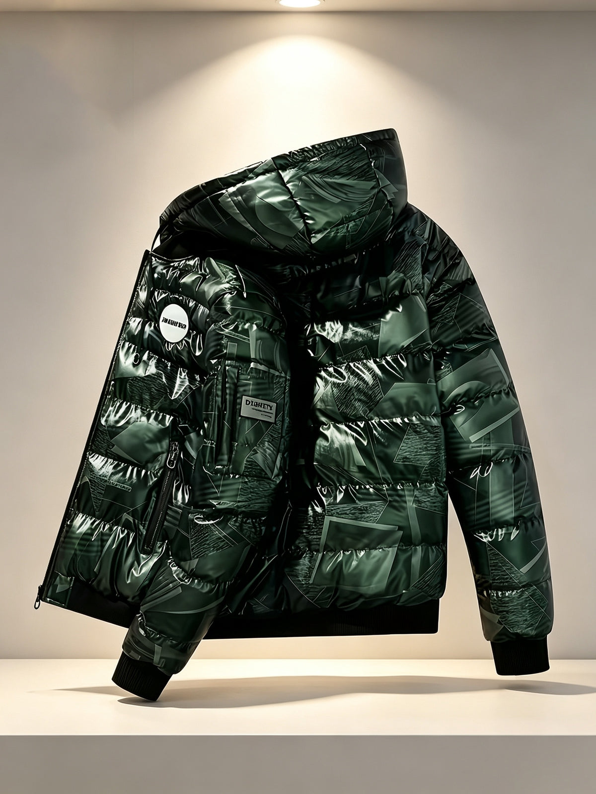 Veste pour homme, à capuche, vert