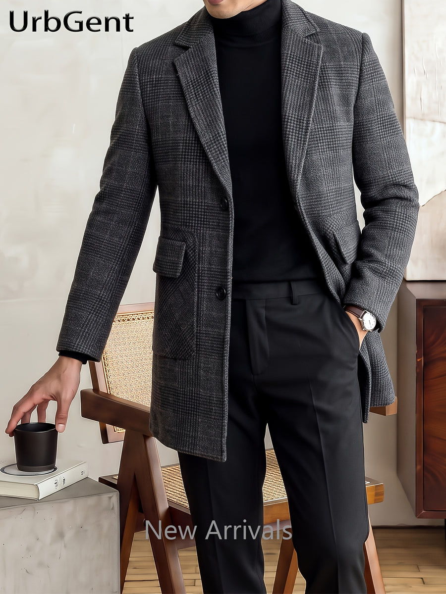 Manteau en laine, 100 % laine, tweed, détail du vêtement