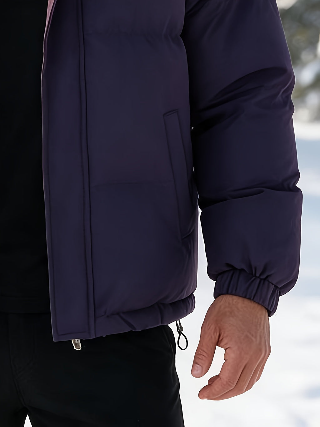 Veste pour homme, à capuche, violet