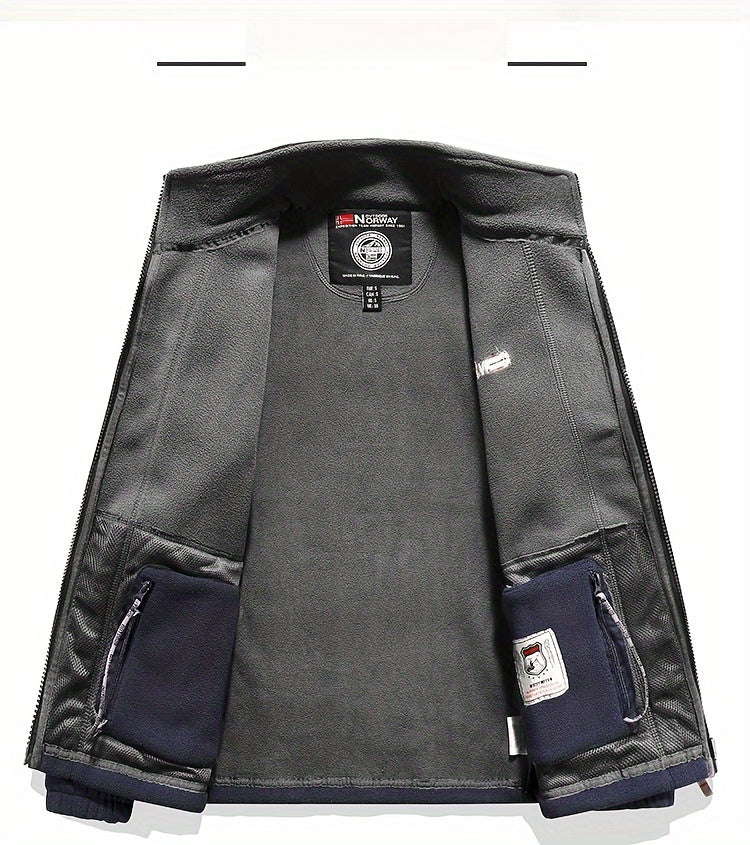 Veste pour homme, à col montant, il utilise