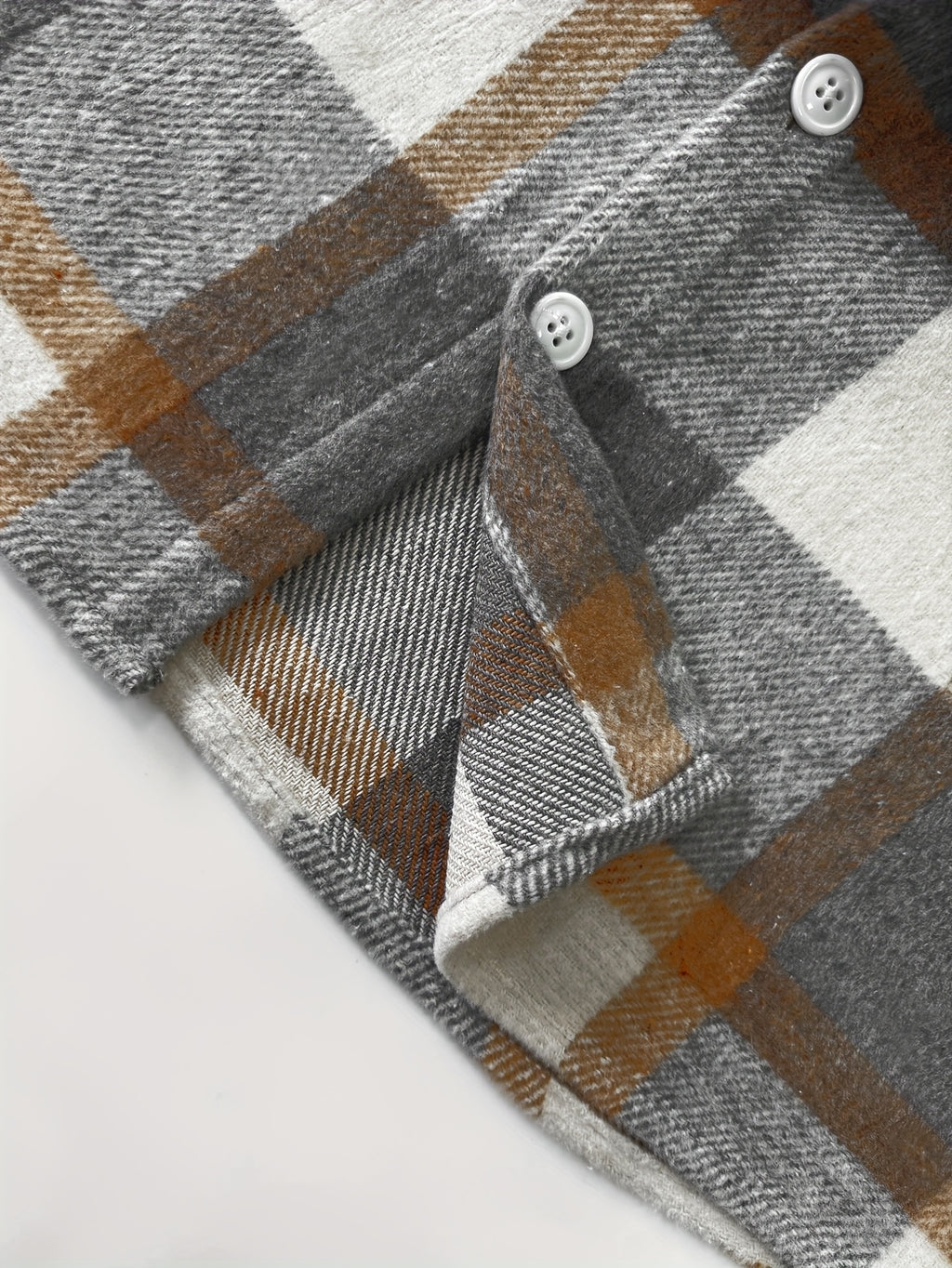 Veste long pour homme, à carreaux, à revers