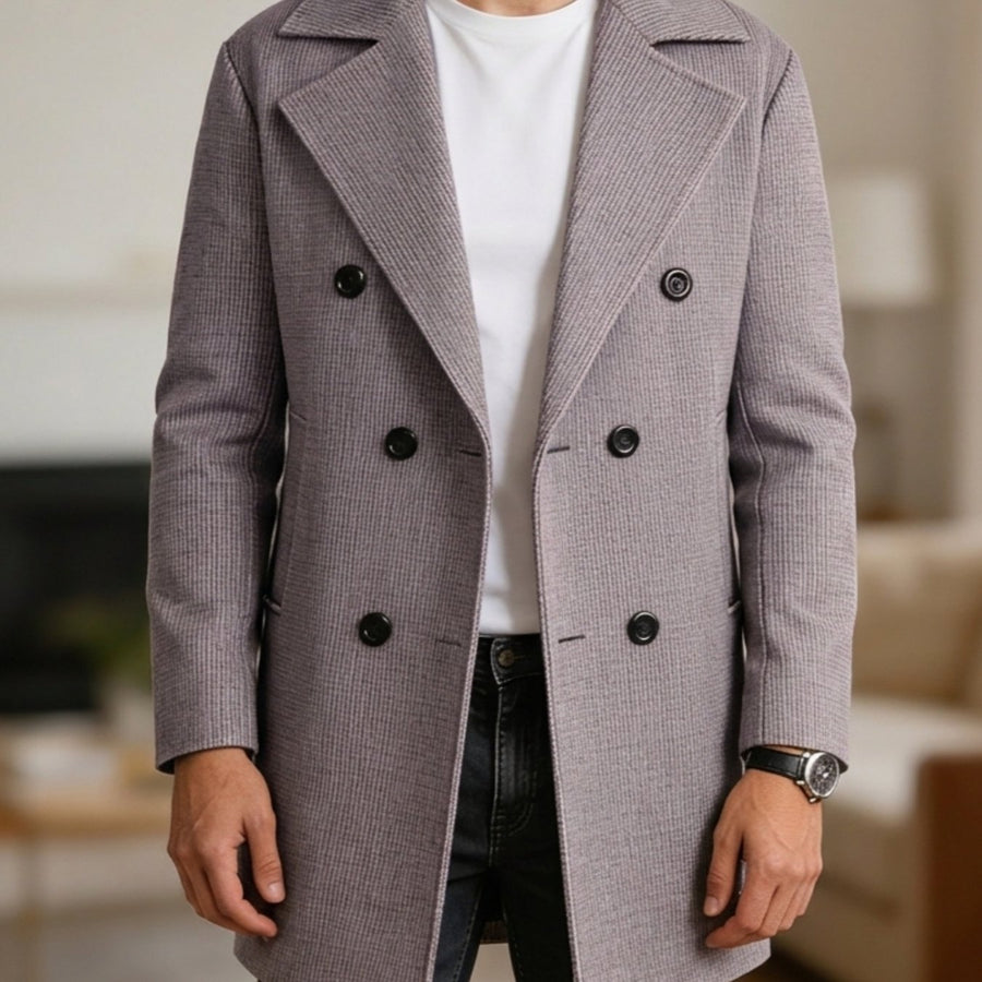Trench, à revers, gris café, coloris gris café