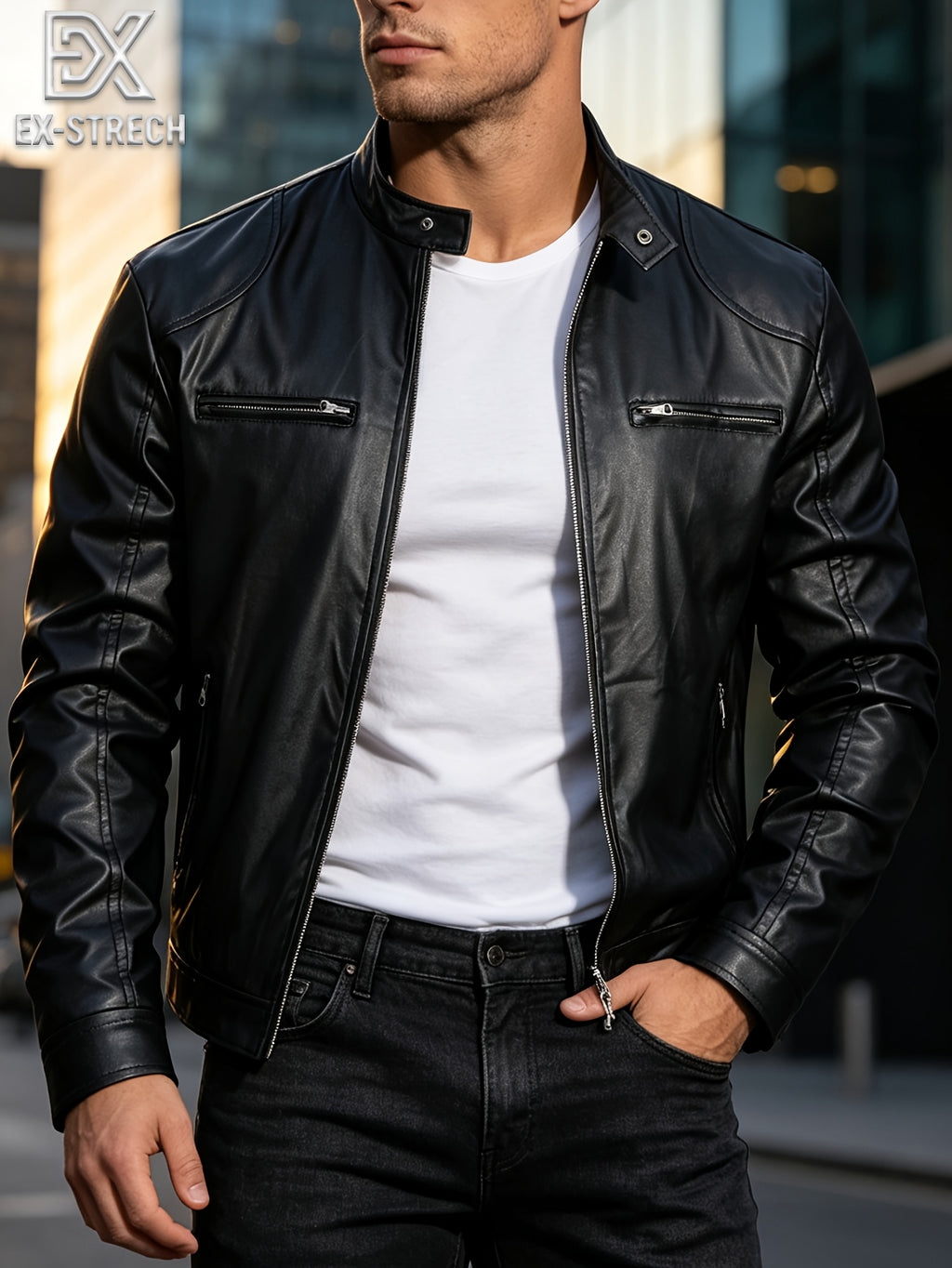 Veste, coupe-vent, à col montant, café, photo 19