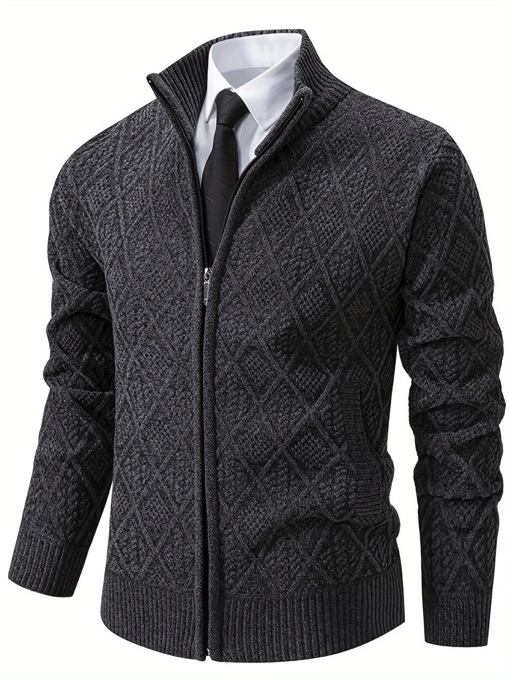 Manteau pour homme, à col montant