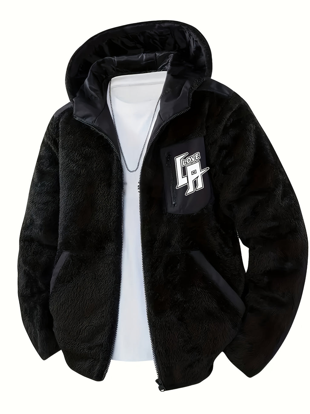 Veste pour homme, à capuche, brun jaunâtre