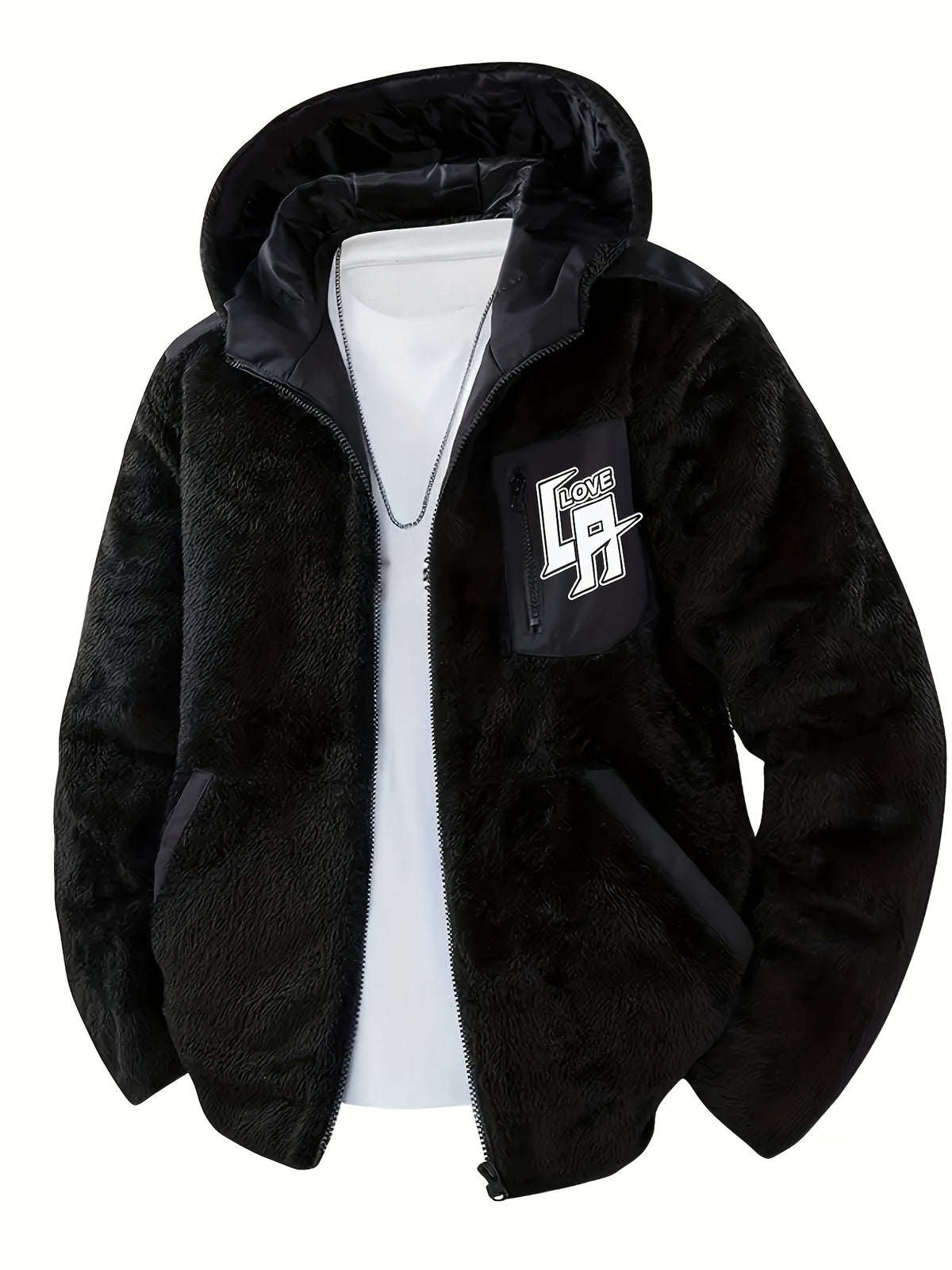 Veste pour homme, à capuche, brun jaunâtre