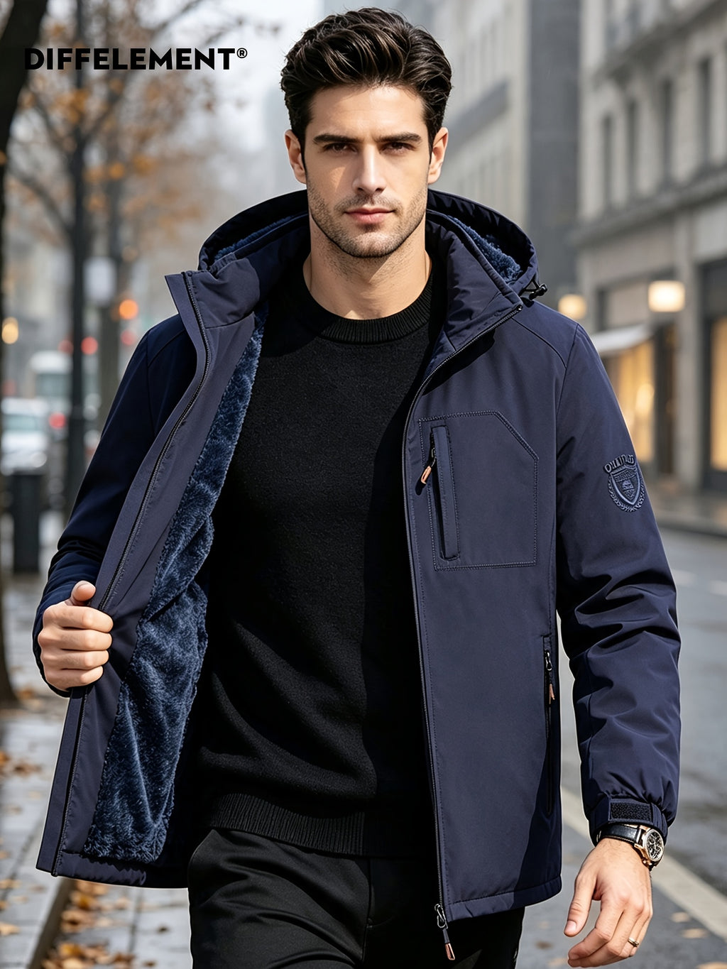 Manteau pour homme, à capuche, modele 7