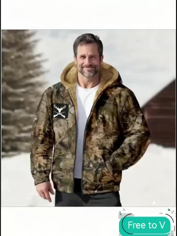Manteau pour homme, polaire, à capuche