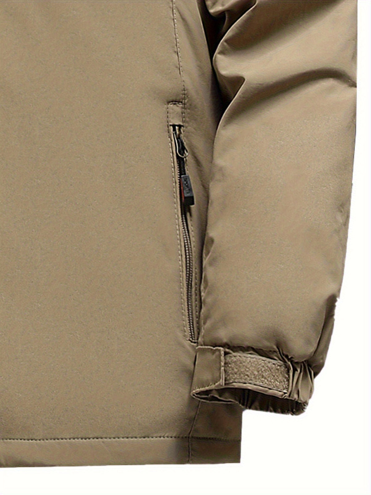 Veste pour homme, coupe-vent, à capuche, vert foncé
