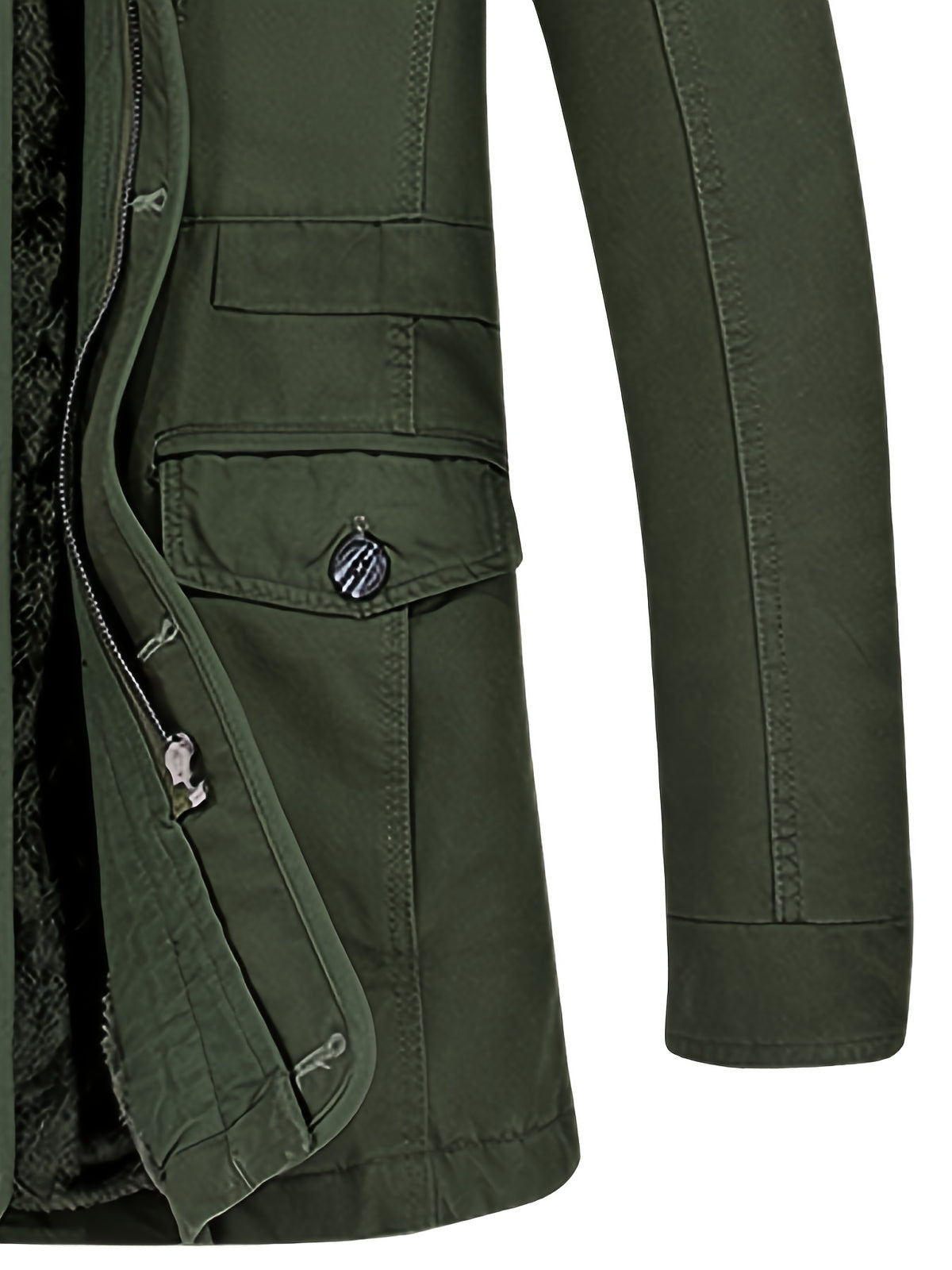 Parka matelassée pour homme, capuche amovible, à col montant