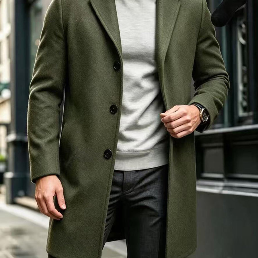 Trench, à revers, modele 12, coloris vert fougère