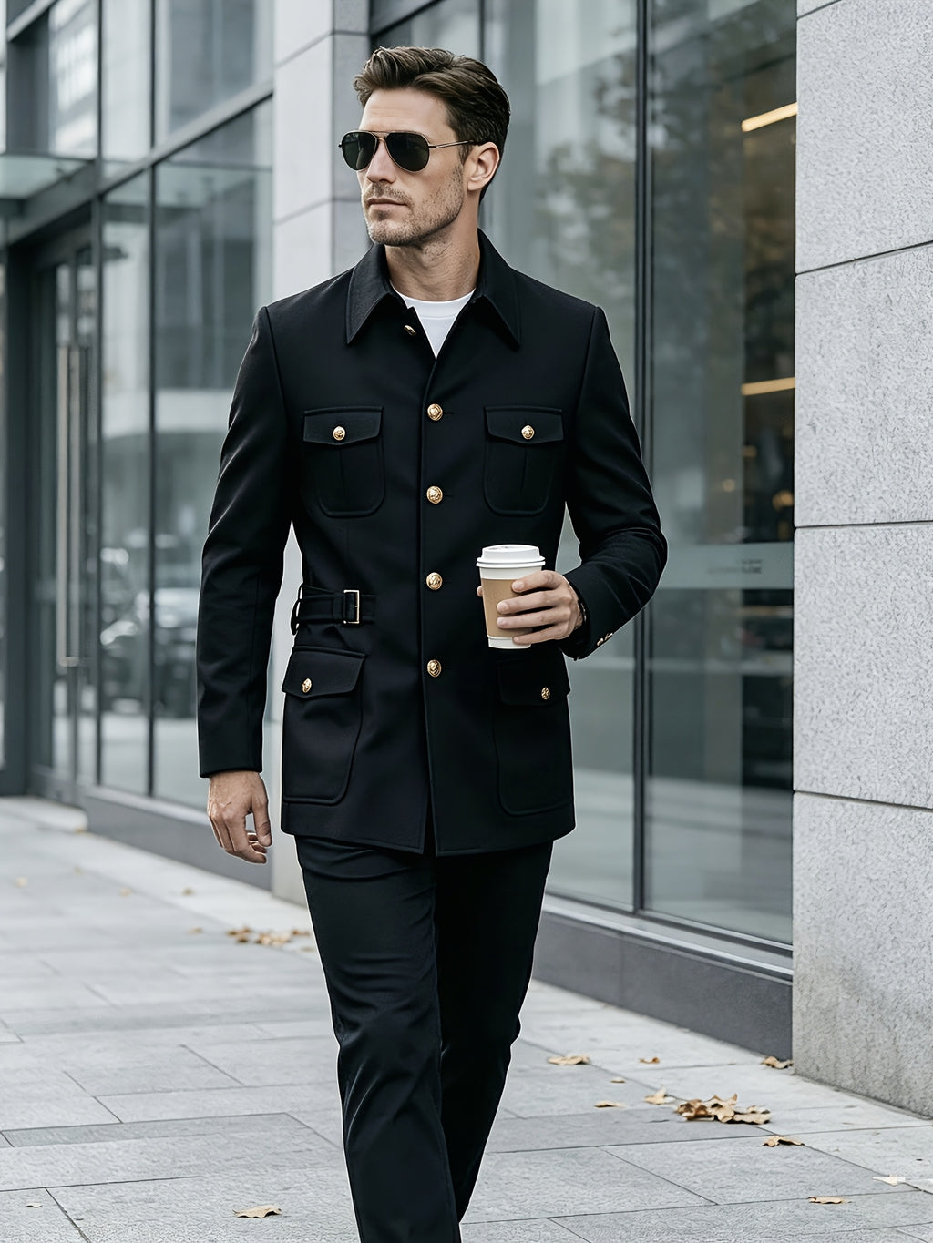 Veste pour homme, à revers, modele 13