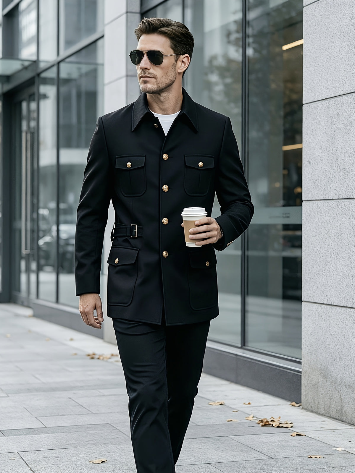 Veste pour homme, à revers, modele 13