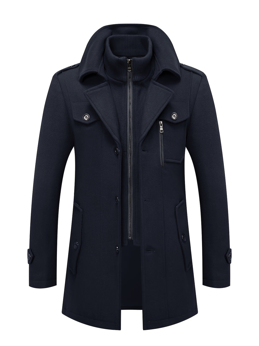 Manteau en laine, 30 % laine, à revers, orange, photo 16
