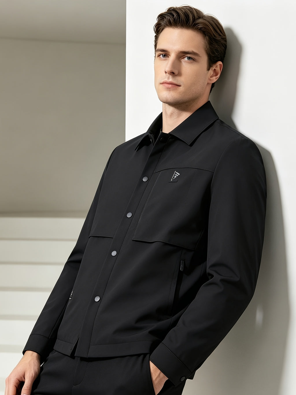 Veste matelassée pour homme, à revers