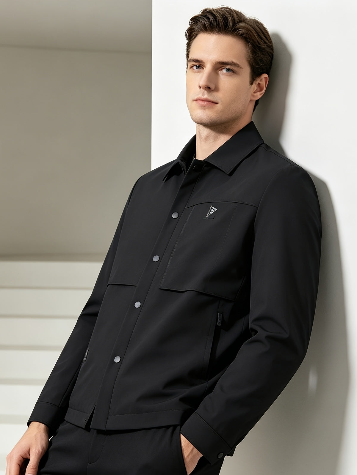 Veste matelassée pour homme, à revers