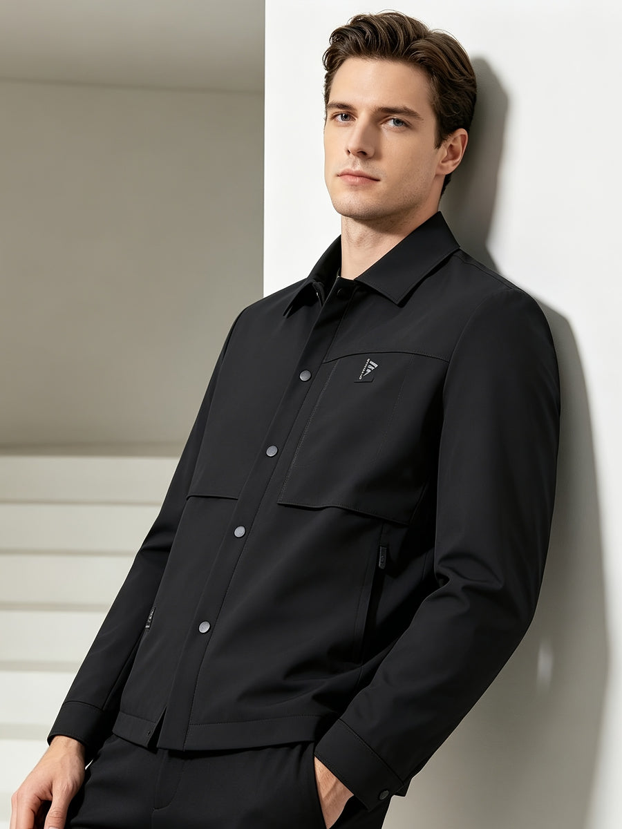 Veste matelassée, à revers, détail du vêtement