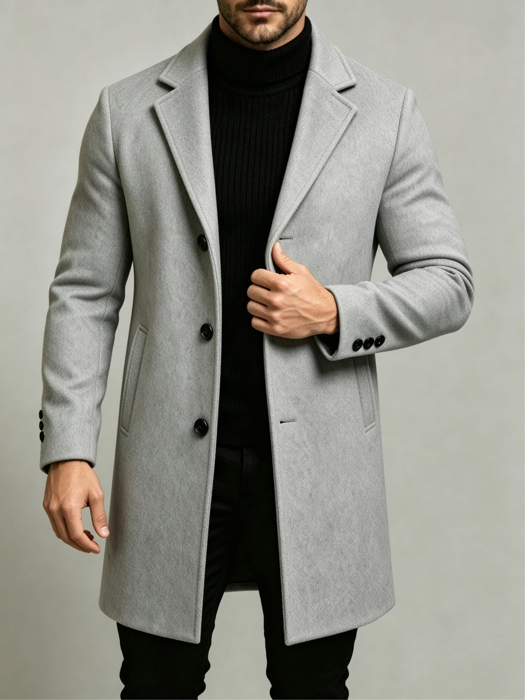 Trench pour homme, à revers, modele 9