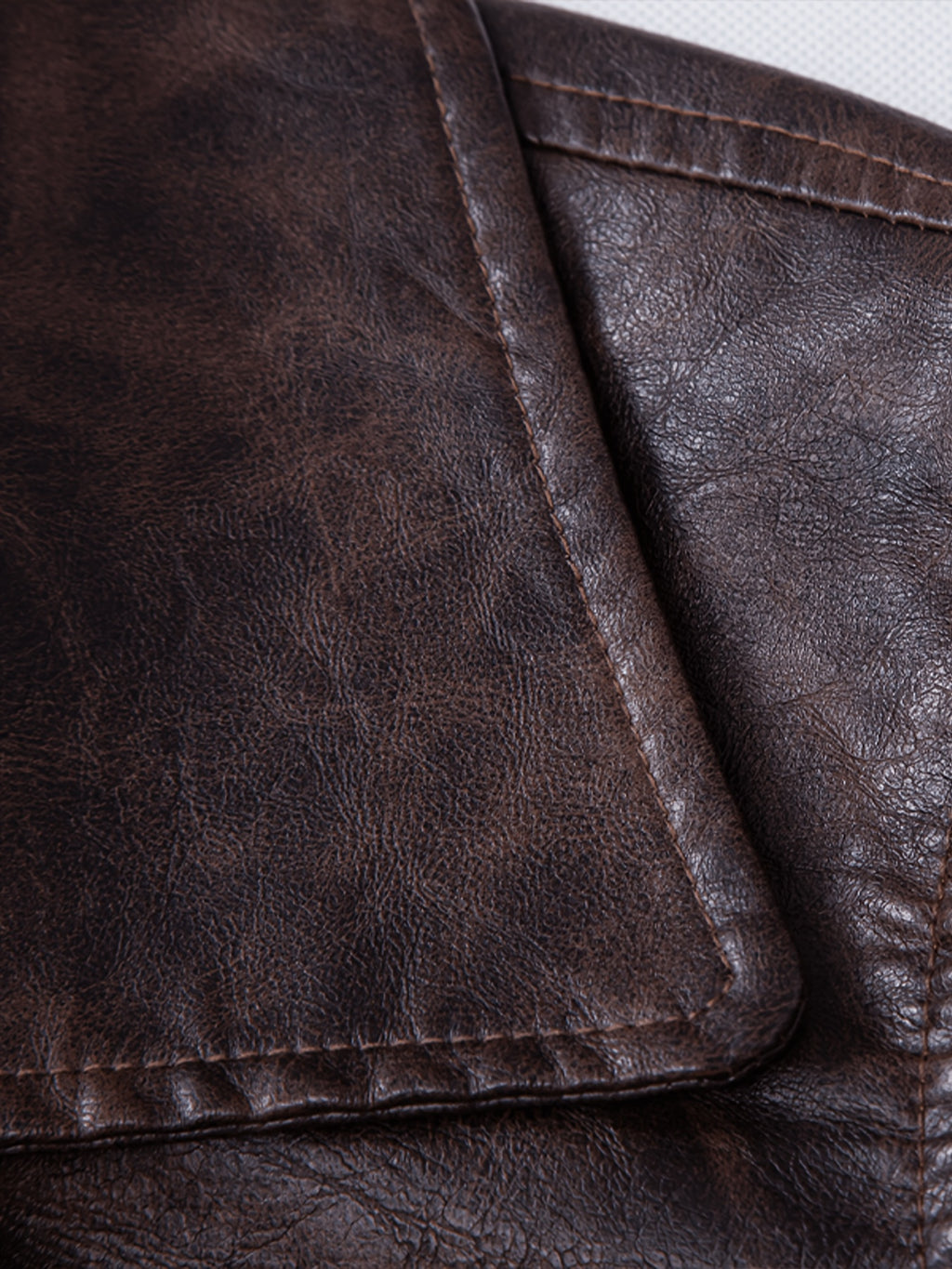 Veste pour homme, à revers, marron foncé