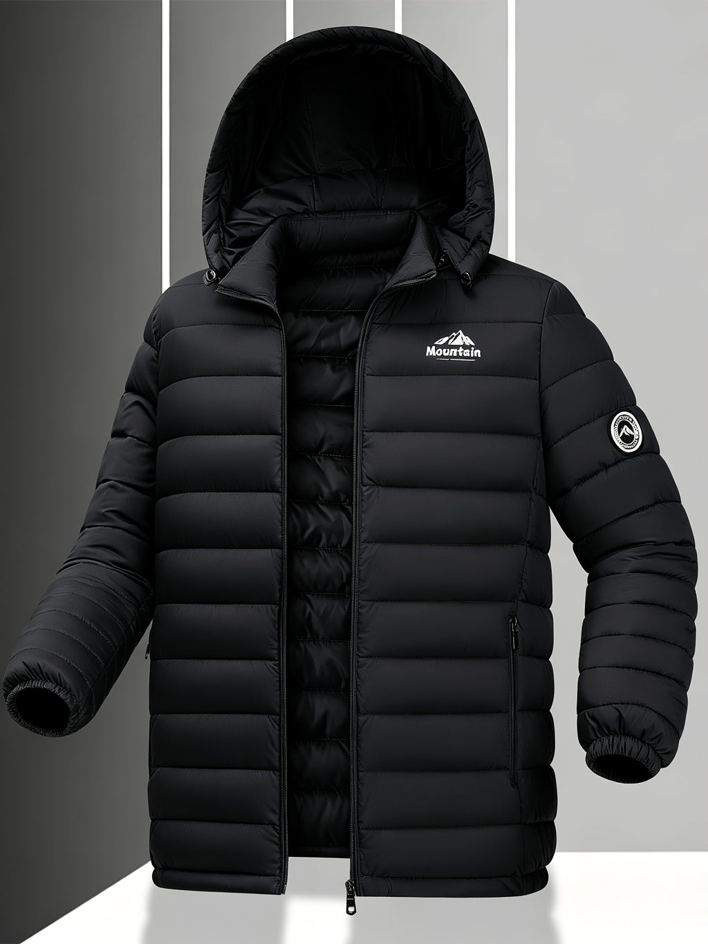 Veste matelassée pour homme, imperméable, à capuche