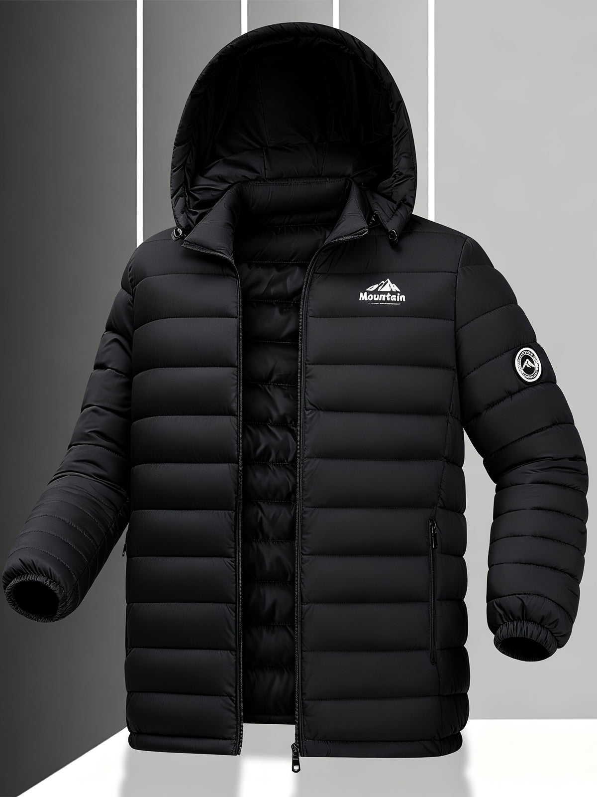Veste matelassée pour homme, imperméable, à capuche