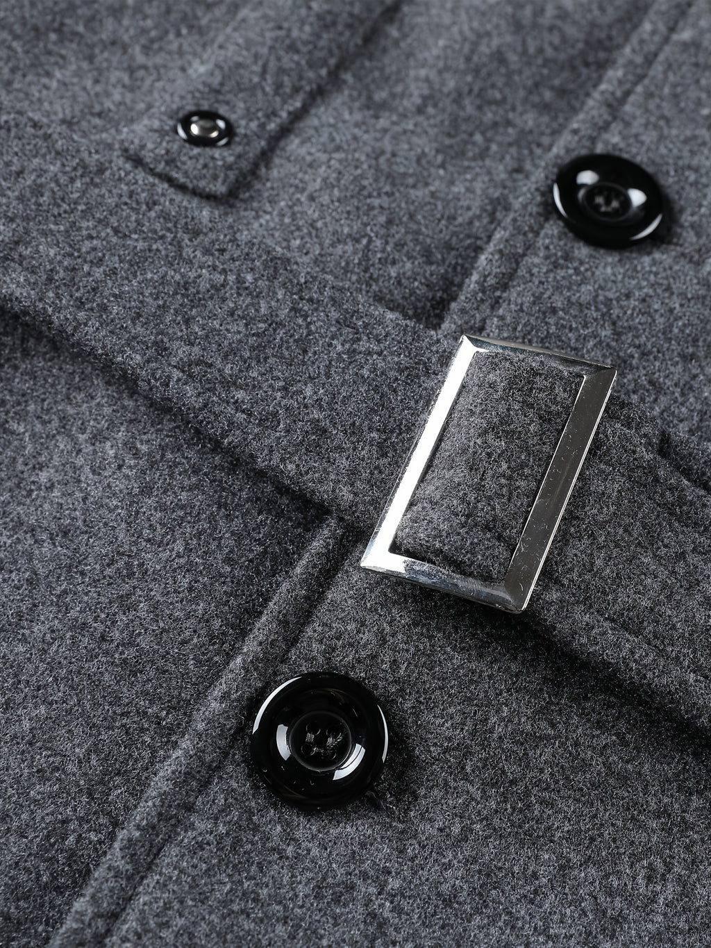 Veste long pour homme, à col montant, gris
