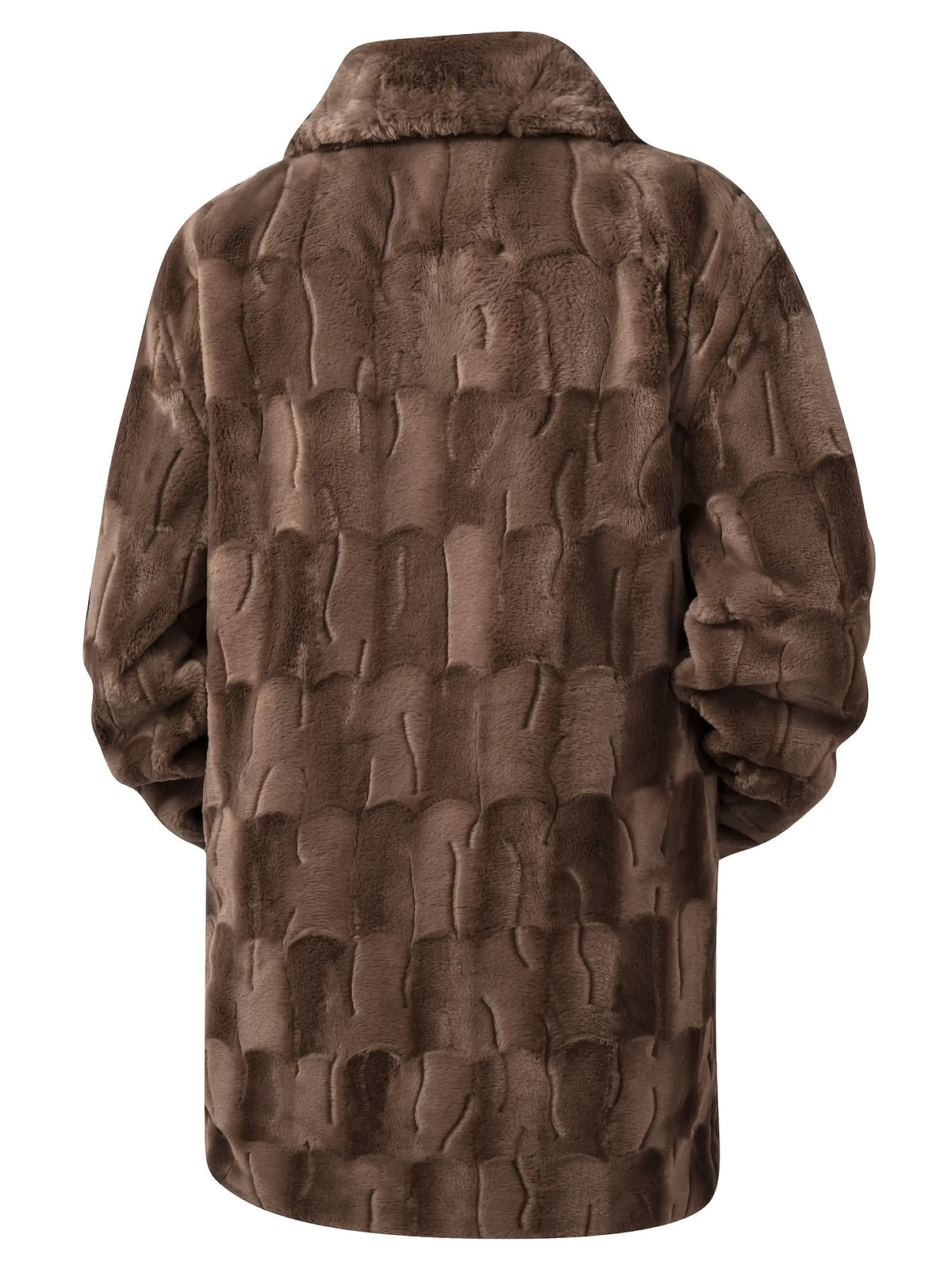 Veste long pour homme, polaire, à revers
