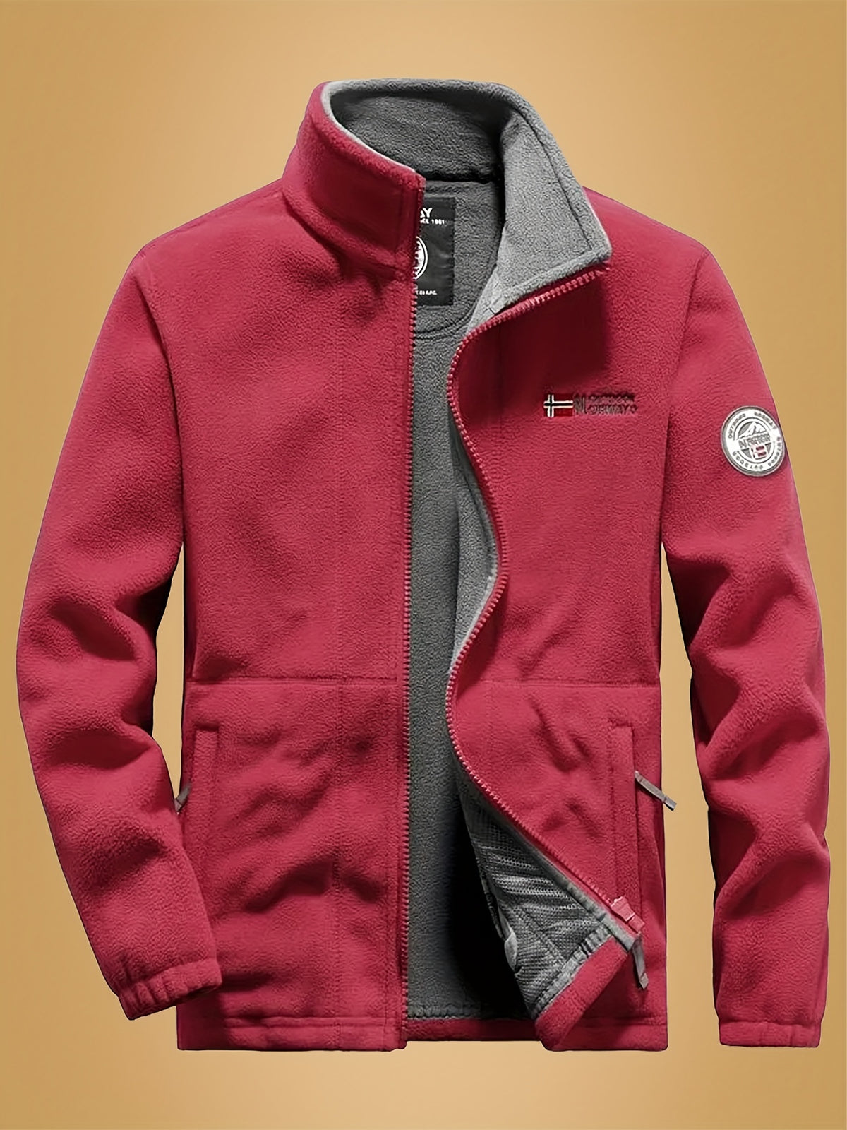 Veste pour homme, à col montant, il utilise